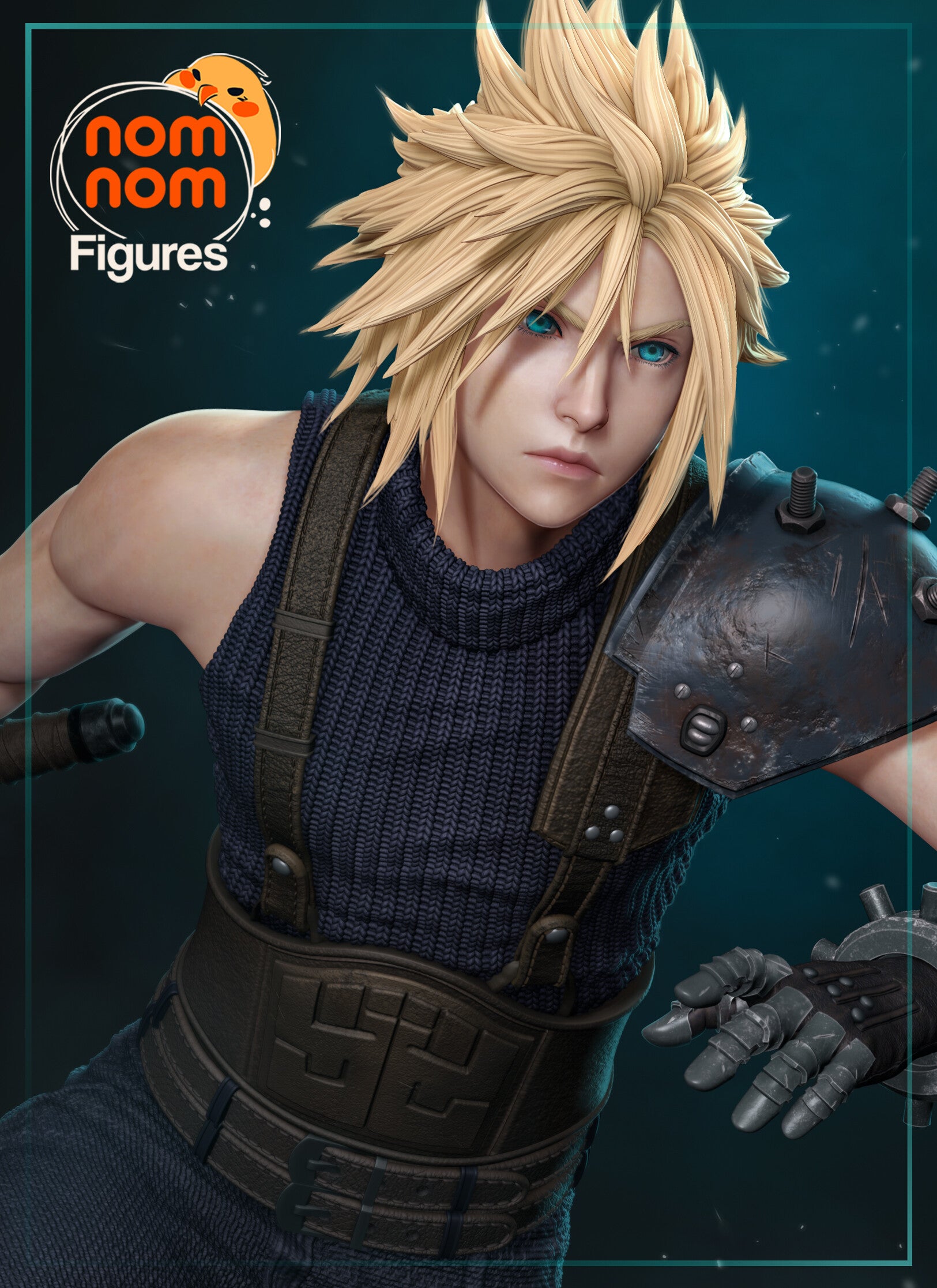 Cloud Strife- Final Fantasy VII 3D Printed Fanmade Model by Nomnom Fig ...