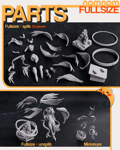 Angewomon - Digimon 3D Printed Fanmade Model by Nomnom Figures