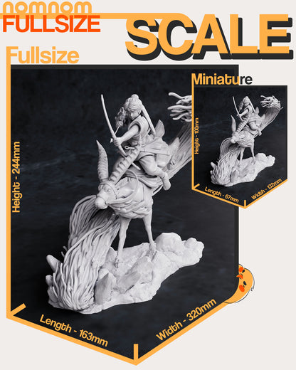 Ashitaka - Princess Mononoke 3D Printed Fanmade Model by Nomnom Figures