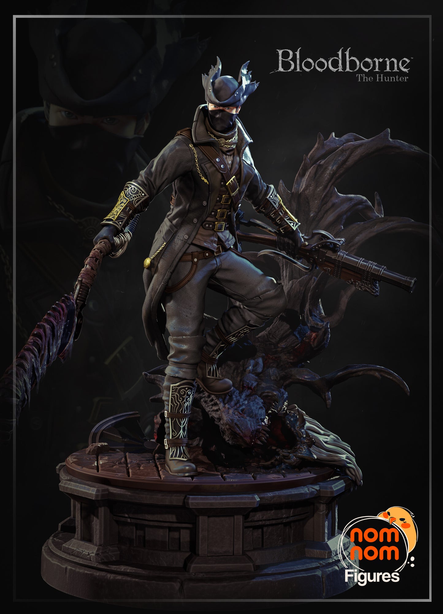 Hunter - Bloodborne 3D Printed Fanmade Model by Nomnom Figures