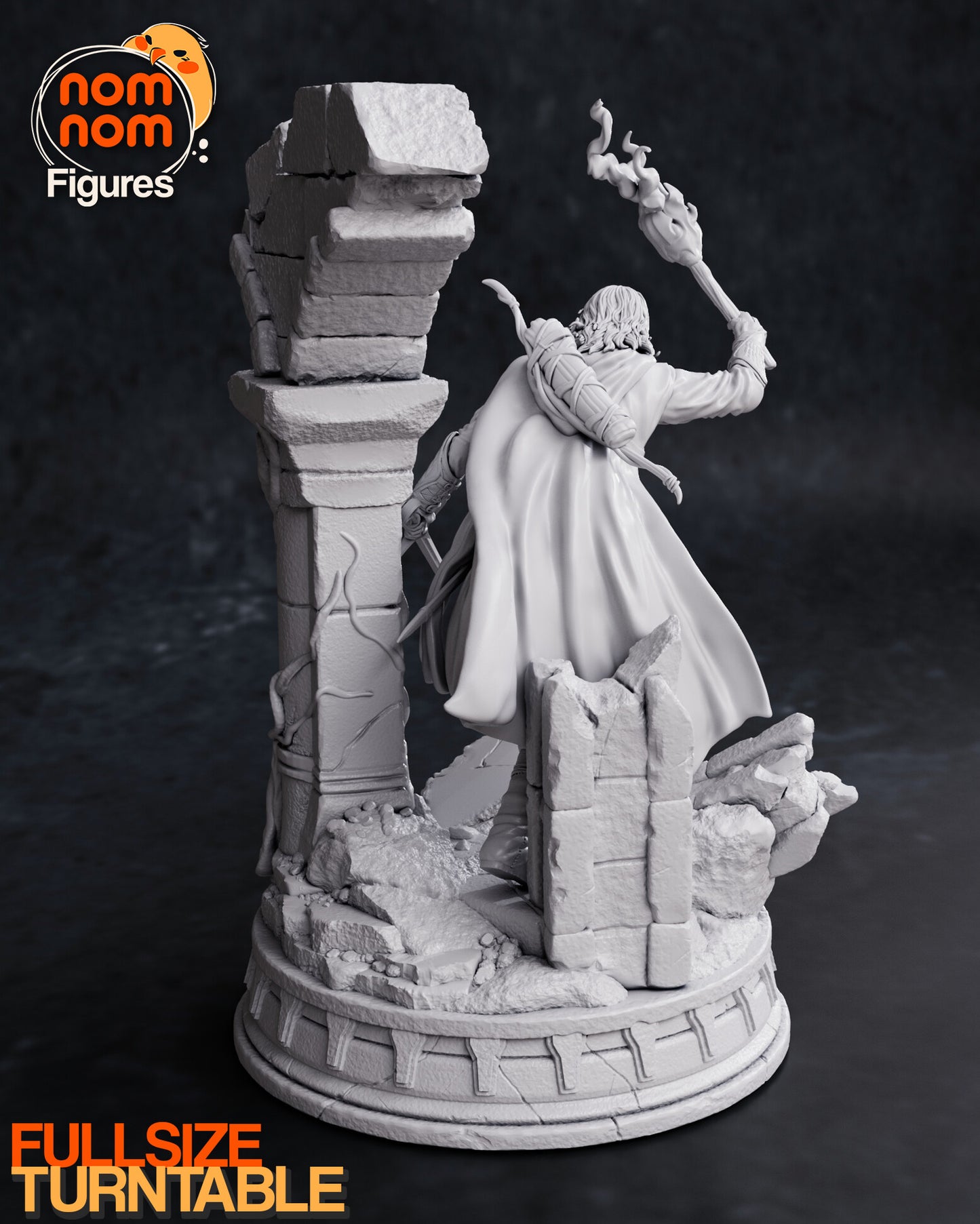 Aragorn - Lord of the Rings 3D Printed Fanmade Model by Nomnom Figures