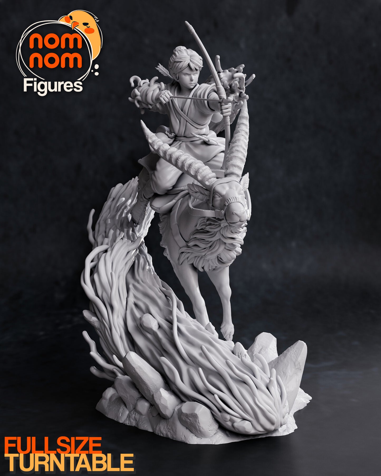 Ashitaka - Princess Mononoke 3D Printed Fanmade Model by Nomnom Figures