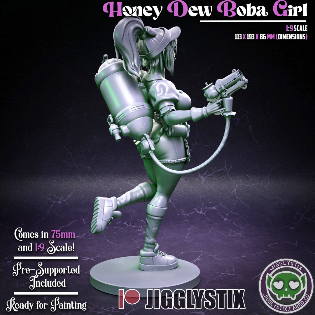 Honey Dew Boba Girl By JigglyStix