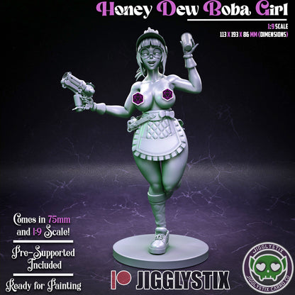 Honey Dew Boba Girl By JigglyStix