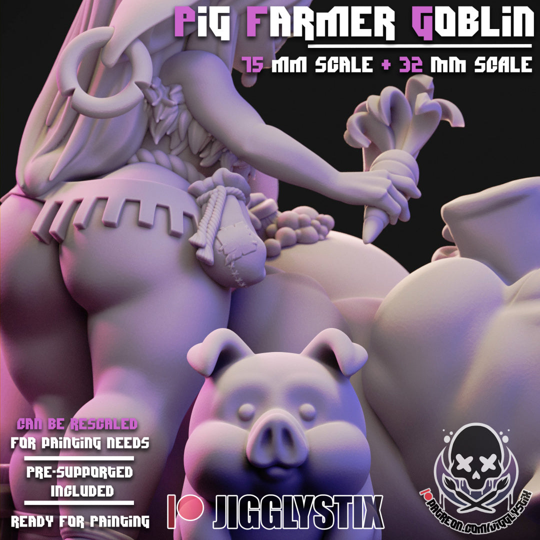 Pig Farmer Goblin Girl By JigglyStix