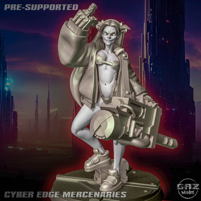 Becca - Cyber Edge mercenary by Gaz Minis