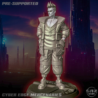 Dave - Cyber Edge Mercenary by Gaz Minis